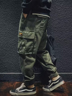 Men’s Cargo Jogger Pants with Drawstring Waist