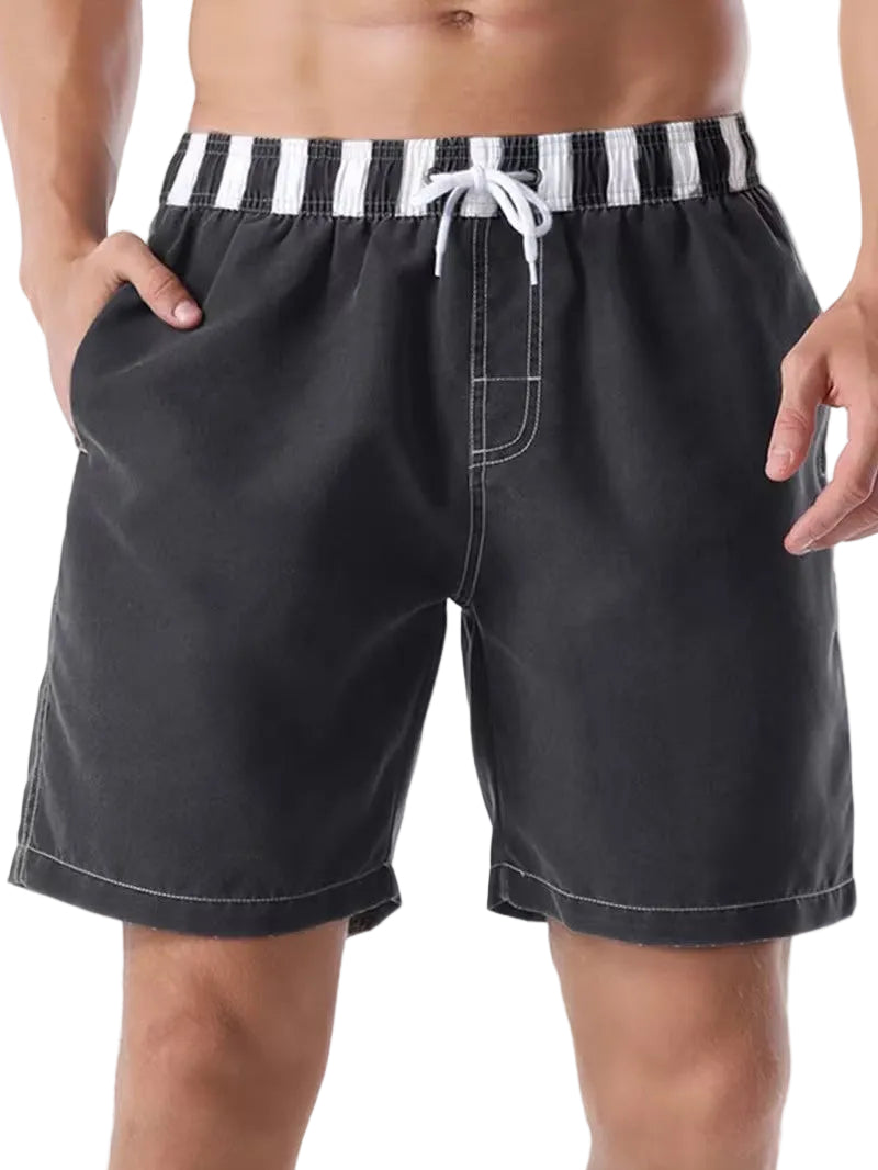 Men’s Shorts with Striped Elastic Waistband