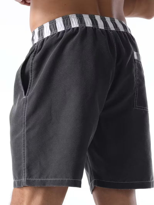 Men’s Shorts with Striped Elastic Waistband