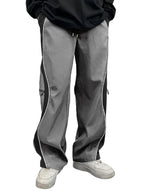 Men’s Straight-Leg Pants with Contrast Side Panels